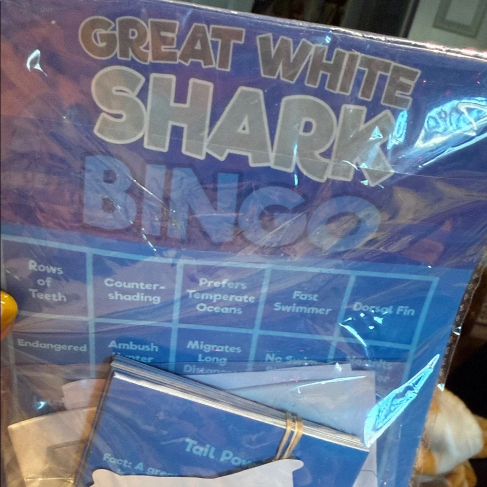 Great White Shark Bingo Game - Blue
